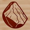 Free Rock Design SVG File A 2D illustration of a rock with detailed texture and shape, ideal for vector design and cutting machine projects.