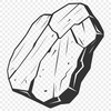 Free Cuttable Rock Design A digital illustration of a rock in vector format, suitable for cutting machines and laser cutters.