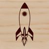 Cosmic Spacecraft Design SVG design of a rocket ship with detailed details and graphics.