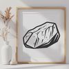 Beautiful Rock Vector Design A graphic representation of a rock created with scalable SVG design elements.