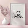 Free Animal Clip Art Graphics Vector graphic design featuring a capybara, suitable for cutting machines or laser engraving.