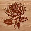Vibrant Rose Illustration A detailed illustration of a rose in full bloom, suitable for gardening enthusiasts or as a design element.