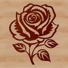 An isolated vector design of a blooming red rose in high resolution for various applications.