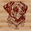 An SVG vector design featuring a Rottweiler as a high-quality clip art image.