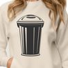 Beautiful Bin Vector Art An SVG representation of a bin with a removable lid, suitable for various design applications.