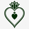 Sacred Design Element Vector SVG illustration of the Sacred Heart symbol, suitable for vector designs and digital cutting projects.