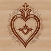 Beautiful Religious Clip Art Vector Design A stylized illustration of a Sacred Heart symbol in vector format.