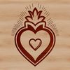 Beautiful Religious Emblem A simple, illustrated representation of the Sacred Heart, suitable for various applications.