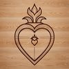 Sacred Heart Symbolic Design A detailed, symbolic representation of the Sacred Heart in a vector format.