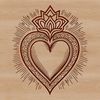 Christian Sacred Heart Clip Art A stylized illustration of the Sacred Heart, a sacred symbol in many Christian denominations.