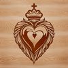 Free Vector Design Elements - Sacred Heart Icon SVG image of the Sacred Heart symbol with intricate details suitable for various designs and projects.