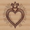 Heartfelt Symbolism A vector illustration of the Sacred Heart, suitable for various design applications.