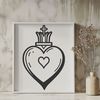 Beautiful Vector Sacred Heart Image Sacred Heart icon in vector format, suitable for religious decorations and designs.
