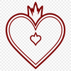 Vector Sacred Heart Design Clip Art A vector representation of the Sacred Heart symbol, suitable for various designs and projects.