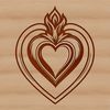 Sacred Emblem Illustration Religious symbol illustration of the Sacred Heart in vector format.