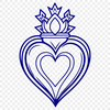 Christian Devotional Symbol A vector illustration of the Sacred Heart symbol, a classic representation of Christian devotion.
