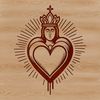 Free SVG Clip Art for the Sacred Heart A detailed vector illustration of the Sacred Heart symbol, suitable for digital and offline applications.