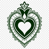 Heart Icon for Worship and Reflection A sacred heart icon featuring a stylized representation of Christ's heart, suitable for religious and spiritual contexts.