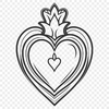 Religious Icon SVG Download A vector graphic representation of the Sacred Heart, ideal for use in design projects requiring high-quality graphics.