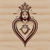 Beautiful Religious Vector Graphics Sacred Heart icon in vector format for use in various designs and projects.