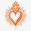 Beautiful Religious Icon Design SVG File A detailed vector illustration of the Sacred Heart icon in various colors.