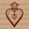 Sacred Heart Icon in Stylized Design An SVG icon featuring a stylized representation of the Sacred Heart, suitable for religious contexts.
