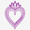 Sacred Heart Flame Icon A simple illustration of a heart with flames, representing the Sacred Heart, suitable for religious and decorative purposes.
