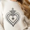 SVG vector illustration of the Sacred Heart symbol in a classic design.