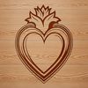 Religious SVG Design A stylized illustration of the Sacred Heart, ideal for religious art and decoration.