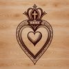 Free SVG Clip Art Heart SVG illustration of the Sacred Heart icon, suitable for digital design and cutting projects.