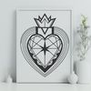 Beautiful Sacred Heart Vector Art A detailed vector illustration of the Sacred Heart, suitable for various designs and projects.