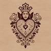 Sacred Heart Icon in Editable SVG Format An editable SVG illustration of the Sacred Heart symbol for various design applications.