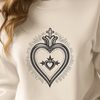 Beautiful Religious Illustration SVG File A detailed illustration of the Sacred Heart symbol in vector format.
