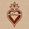 Sacred Heart Symbol in Traditional Iconography SVG vector graphic illustration of the Sacred Heart symbol in traditional religious iconography.