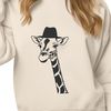 Whimsical Safari Friend A vector illustration of a giraffe wearing a hat, suitable for various design projects.