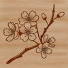 Beautiful Stylized Flower Design SVG A delicate, stylized illustration of a cherry blossom in full bloom.