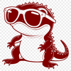 Trendy Amphibian in Shades Salamander wearing trendy sunglasses in vector design format.