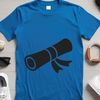 A traditional graduation diploma scroll made from paper, perfect for vector art projects.