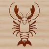 A Beautiful Sea Creature Illustration A detailed illustration of a lobster, suitable for digital crafting and design projects.