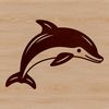 Wild Dolphin Illustration A illustration of a dolphin in the ocean, representing a wild sea creature.