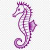 Beautiful Seahorse Design Vector Art A stylized illustration of a seahorse swimming underwater, suitable for digital design and cutting machine projects.