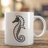 Whimsical Vector Sea Creature Design Colorful seahorse illustration in vector format, suitable for various design applications.