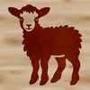 Cute Sheep Clip Art Vector Design Illustrative depiction of a farm animal, an adorable sheep, suitable for various digital applications.