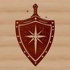 A decorative shield design suitable for vector graphics and cutting machines.