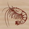 Minimalist Shrimp SVG Icon A simplified illustration of a shrimp, suitable for digital design and crafting.
