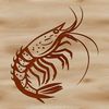 Crustacean Clipart Graphic Design An illustration of a shrimp, a type of seafood commonly consumed as food.