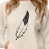 White Bird Feather Vector Outline A single white bird feather with a simple outline, suitable for vector art and clip art designs.