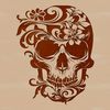 Vector Skull Artwork Ornate skull design suitable for Halloween or tattoo art.