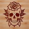 Intricate Skull Illustration Vector Art A detailed illustration of a Gothic-style skull with intricate details and ornaments, suitable for vector art projects.