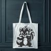 SVG Animal Art Designs - Free Download A black-and-white illustration of a skunk with distinctive white stripes.